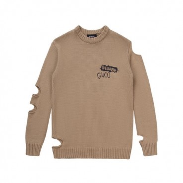 구찌 남성 카멜 크루넥 니트 - Gucci Mens Camel Knits 
