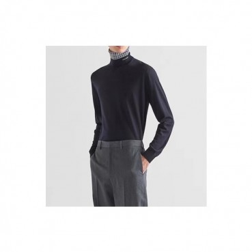 프라다 남성 터틀넥 블랙 니트 - Mens Black Knits 