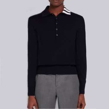 톰브라운 남성 네이비 폴로 니트 - Mens Navy Knit 
