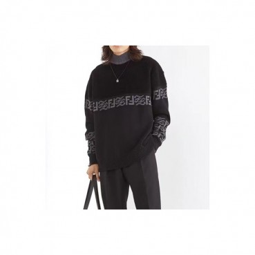 펜디 남성 트렌디 블랙 니트 - Mens Black Sweaters 