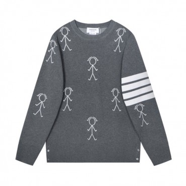 톰브라운 남성 캐쥬얼 그레이 니트 - Mens Gray Knit 
