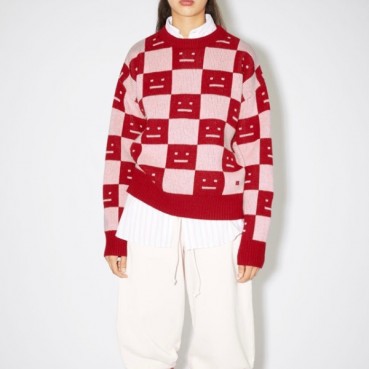 아크네 여성  크루넥 레드 니트 - Acne Womens Red Knit 