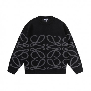 로에베 남성 블랙 스웨터 - Mens Black Sweaters 