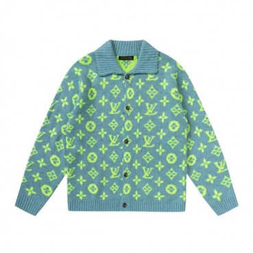 루이비통 남성 그린 폴로 니트 - Mens Green Sweaters 