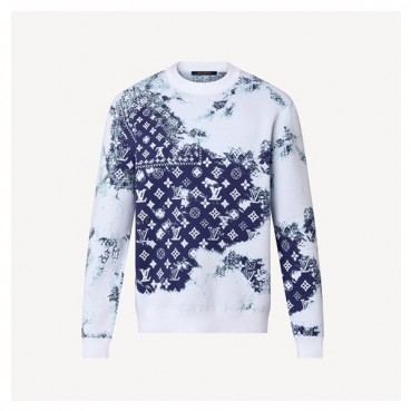 루이비통 남성 모던 블루 니트 - Mens Blue Sweaters 