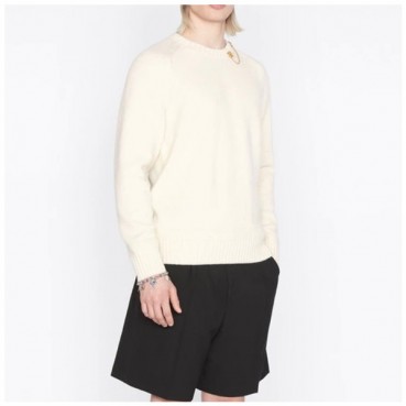 디올 여성 아이보리 크루넥 스웨터 - Dior Womens Ivory Sweaters 
