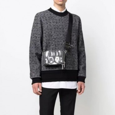 지방시 남성 모던 크루넥 블랙 니트  - Mens Black Knits 