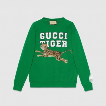 구찌 남자 이니셜 크루넥 그린 맨투맨 - Unisex Green Knits 