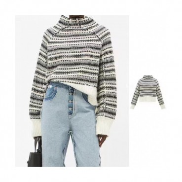 Maison margiela  Womens Two-tone Sweaters Black 