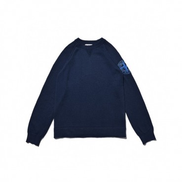 Stone Island  Mens Casual Crew-neck Sweaters Navy 