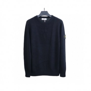 Stone Island  Mens Casual Crew-neck Sweaters Black 