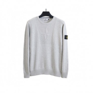 Stone Island  Mens Casual Crew-neck Sweaters Gray 