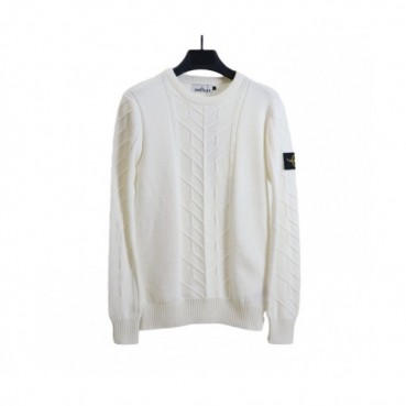 Stone Island  Mens Casual Crew-neck Sweaters White 