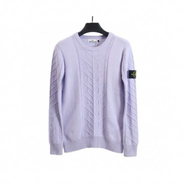 Stone Island  Mens Casual Crew-neck Sweaters Purple 
