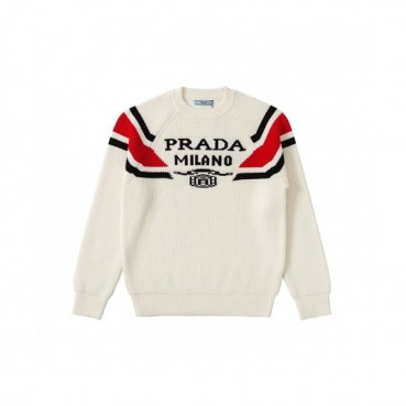 Prada  Mm/Wm Crew-neck Sweaters Ivory 