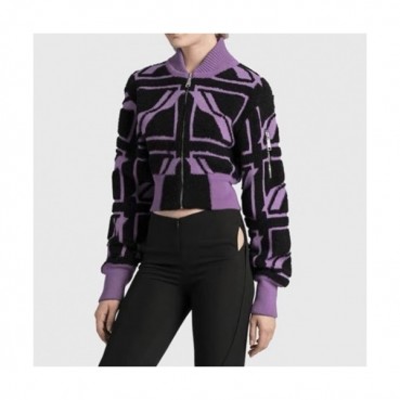 WELLDONE  Mm/Wm Retro Logo Crew-neck Sweaters Purple 