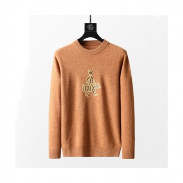 Prada  Mens Crew-neck Sweaters Orange 