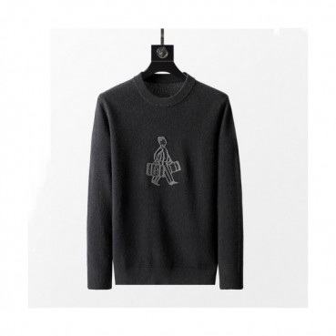 Prada  Mens Crew-neck Sweaters Black 
