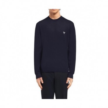 Prada  Mm/Wm Crew-neck Sweaters Navy 