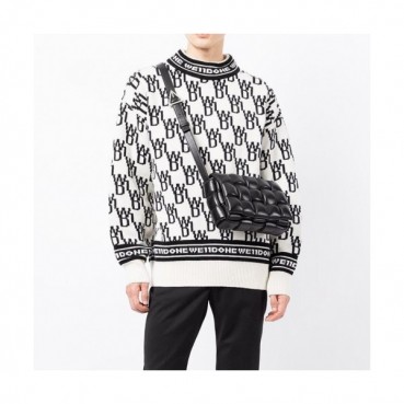 WELLDONE  Mm/Wm Retro Logo Crew-neck Sweaters Black 