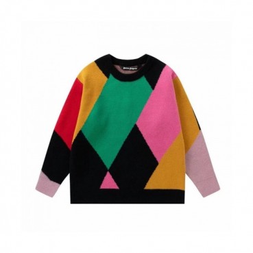 Palm Angels  Mens Logo Crew-neck Sweaters Black 