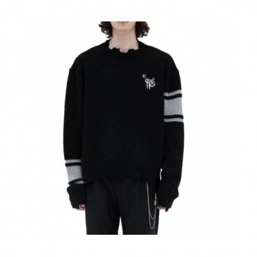Mastermind Japan Mens Sweaters Black - 마스터마인드 재팬 2021 남성 스웨터 Mas124x