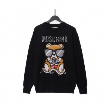 Moschino  Mm/Wm Crew-neck Wool Sweater Black 