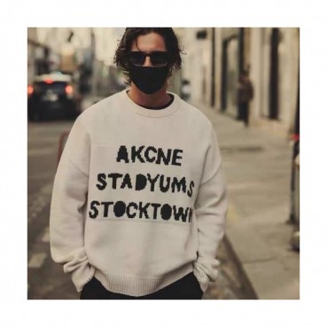 Acne  Mm/Wm Patch Point Wool Sweaters White - 아크네 2021 남/녀 패치 포인트 울 스웨터 Acn0128x Size(xs 