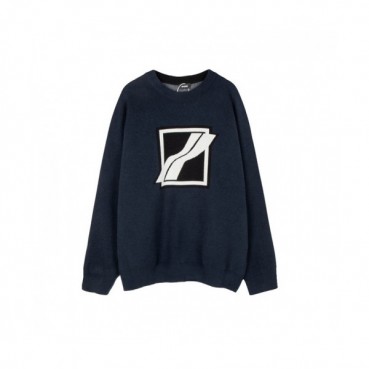 WELLDONE  Mm/Wm Retro Logo Crew-neck Sweaters Black 