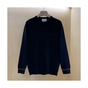 Gucci  Mm/Wm Logo Crew-neck Sweaters Black  