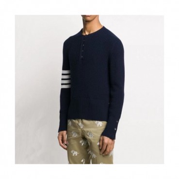Thom Browne  Mens Strap Sweaters Navy - 톰브라운 2021 남성 스트랩 스웨터 Thom01461x Size(1 