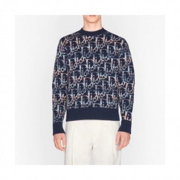 Dior  Mens Retro Logo Sweaters Blue - 디올 2021 남성 레트로 로고 터틀넥 스웨터 Dio01492x Size(xs 