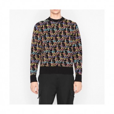 Dior  Mens Retro Logo Sweaters Black - 디올 2021 남성 레트로 로고 터틀넥 스웨터 Dio01491x Size(xs 