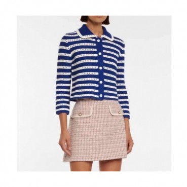Miumiu  Ladies Casual Crew-neck Sweaters Blue 