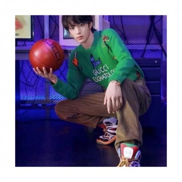 Gucci  Mm/Wm Logo Crew-neck Sweaters Green 