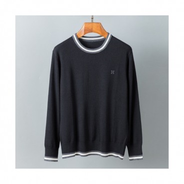 Hermes  Mens Crew-neck Wool Sweater 