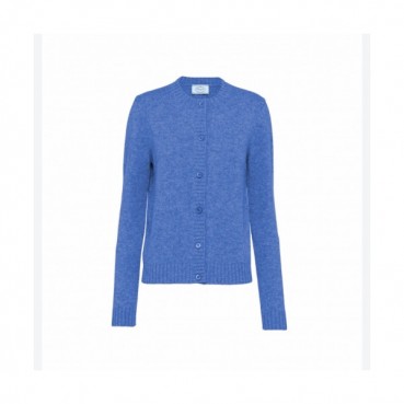Prada Womens Crew-neck Sweater Blue 