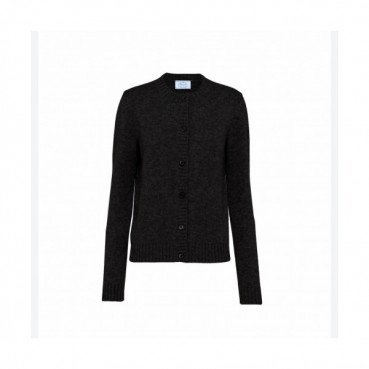 Prada Womens Crew-neck Sweater Black 