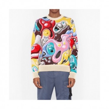 Dior  Mens Retro Logo Crew-neck Sweaters Black 