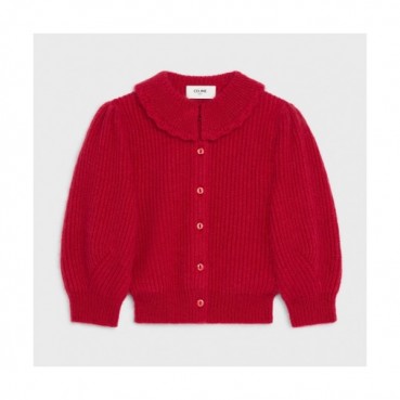 Celine  Ladies Crew-neck Cashmere Sweaters Red 