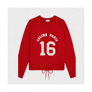 Celine  Ladies Crew-neck Cashmere Sweaters Red 