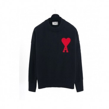 Ami  Mm/Wm Logo Casual Turtle-neck Sweaters 