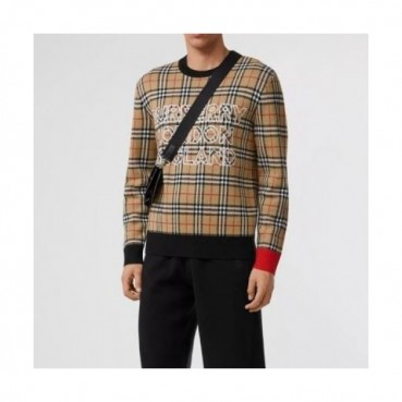 Burberry  Mm/Wm Vintage Polo Wool Sweaters Camel - 버버리 2021 남자 빈티지 폴로 울 스웨터 Bur04029x Size(s 