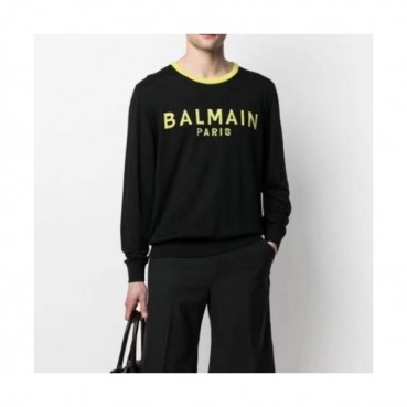 Balmain  Mens Logo Sweaters Black - 발망 2021 남성 로고 스웨터 Bam0145x Size(s 