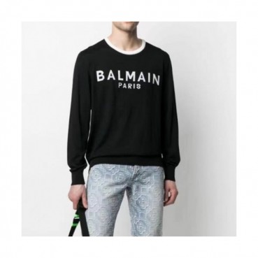 Balmain  Mens Logo Sweaters Black - 발망 2021 남성 로고 스웨터 Bam0144x Size(s 