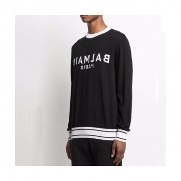 Balmain  Mens Logo Sweaters Black - 발망 2021 남성 로고 스웨터 Bam0143x Size(s 