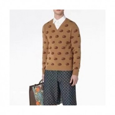 Gucci 2021 Mens Logo Crew-neck Sweaters 