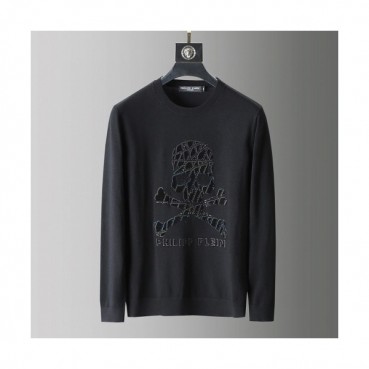 Philipp Plein Mens Crew-neck Sweaters 