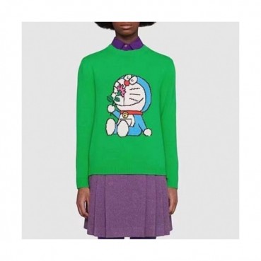 Gucci 2021 Womens Logo Crew-neck Sweaters 