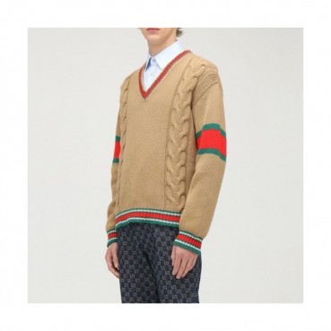 Gucci 2020 Mens Logo Crew-neck Sweaters 